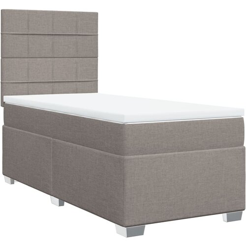 VidaXL Box spring postelja z vzmetnico taupe 100x200 cm blago, (21291666) Slike