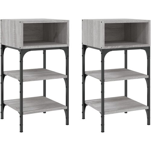 Maison Chic Dvo delni komplet Nočne omarice - Nočne mize siva sonoma 35x34,5x70 cm inženirski les, (21689141) Cene