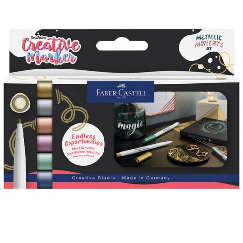Marker PERMANENTNI DEKORATIVNI 1,5MM METALIC PK6 FABER CASTELL 161107 SORT BLISTER Cijene
