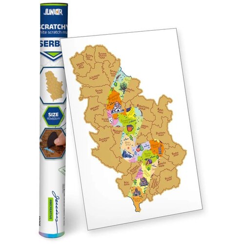 Junior Scratchy, greb mapa, 60x40cm - odaberite motiv Cene