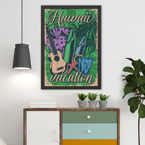 Wallity Uokvirena slika Havaji 3, 40x55 cm Cene