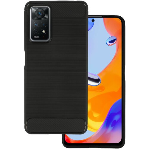  Gumijasti / gel etui Carbon za Xiaomi Redmi Note 11 Pro  črni Cene