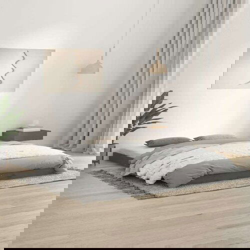  Posteljni okvir siv 150x200 cm trdna borovina 5FT, (20737992) Cene