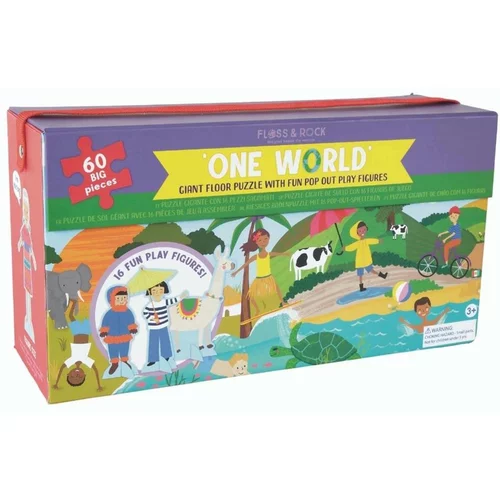 Floss&Rock® slagalica giant floor puzzle s figuricama za igru one world (60 komada)