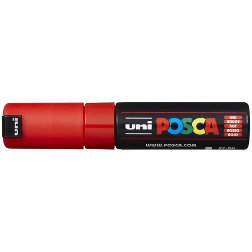 POSCA Uni flomaster; konica 8 mm prirezana; rdeč, (21290558) Cene