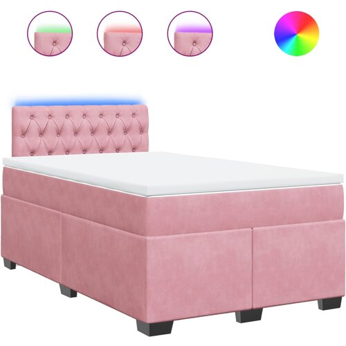 Box spring krevet s madracem ružičasti 120 x 200 cm bar&amp;scaron;unasti Slike