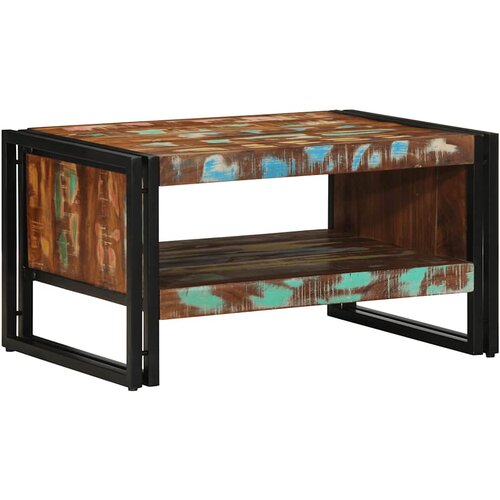  Vi&amp;scaron;ebojni stolić za kavu 70x50x38 cm puno drvo obrađeno Slike