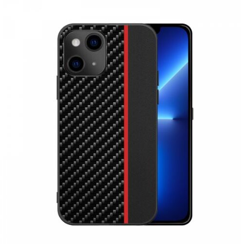 Nillkin silikonski ovitek za iphone 13 6.1 - carbon črn z rdečo črto Cene