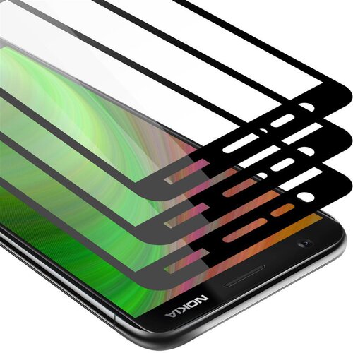 Cadorabo Nokia 5.1 - Za&scaron;čitna folija v transparentno s čarno - 3-pack Kaljeno steklo za za&scaron;čito zaslona s trdoto 9H in 3D dotikom, (20553102) Cene