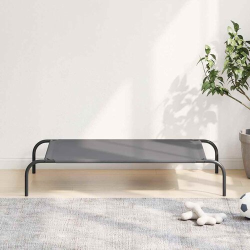 vidaXL dvignjena pasja postelja siva 110x65x20 cm Oxford tkanina jeklo Cene