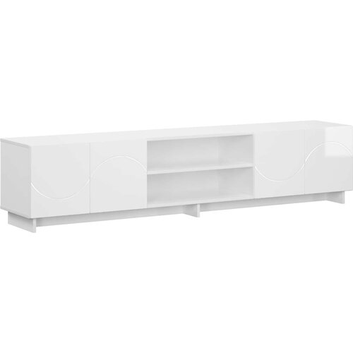  TV stalak 180 x 34,5 x 40 cm Bijela visokog sjaja Slike