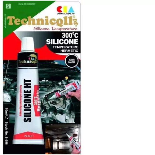  Silikon visokotemperaturni crni 70ml Cene