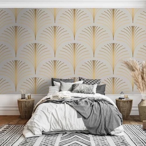  Foto tapeta - Gold Linear Pattern on Marble Background 150x105 Standard Cene