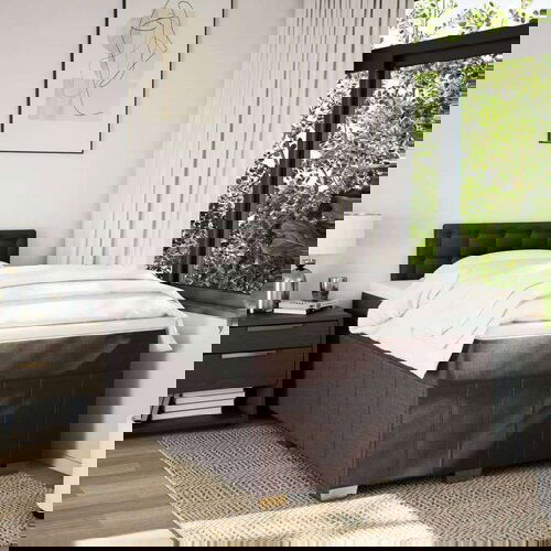 vidaXL Krevet box spring s madracem tamnosmeđi 120 x 190 cm od tkanine Cijene
