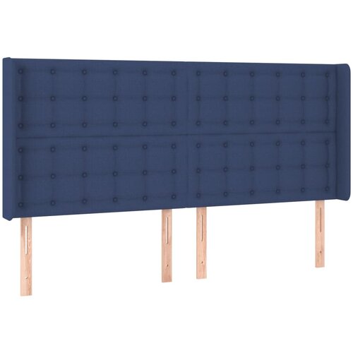 Maison Chic vzglavna omarica - nočna omarica - posteljna omarica z ušesi modro 183x16x118/128 cm blago, (21710625) Cene