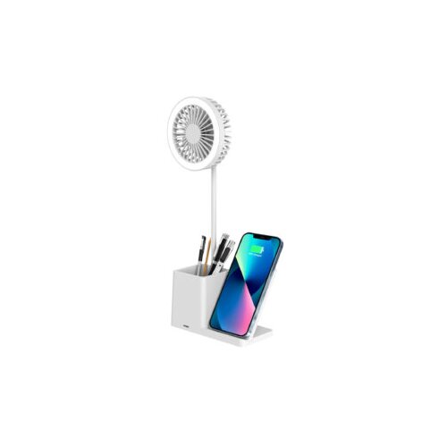 Wireless punjač sa lampom i ventilatorom S-link SL-M9055 White TypeC 10W, 37533 Slike