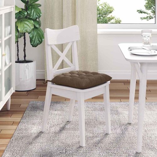  Jastučići za sjedenje 4 pcs Smeđa 40 x 40 x 6 cm tkanina Slike