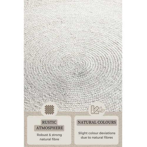 Hanse Home Bela obojestranska/ročno tkana okrogla preproga iz jute &amp;oslash; 140 cm Braided &amp;ndash; Slike