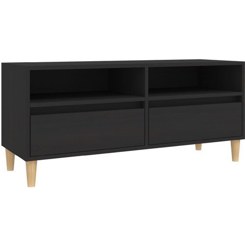 Maison Chic TV omarica - TV enota - Televizijska omarica črna 100x34,5x44,5 cm konstruiran les, (21700037) Slike