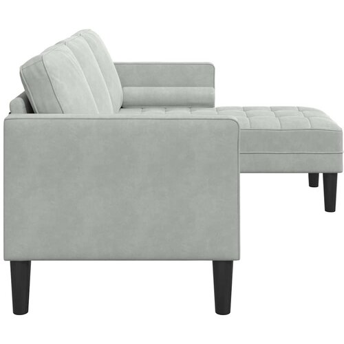  Set sofe s jastukom Svijetlo siva Poliester Svjetlosiva 173 x 131 x 67 cm Slike