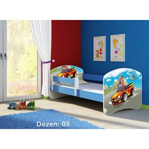ACMA dečiji krevet II 140x70 + dušek 6 cm BLUE3 Slike
