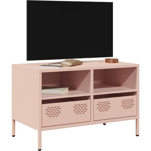 vidaXL TV omarica roza 68x39x43,5 cm hladno valjano jeklo Cene