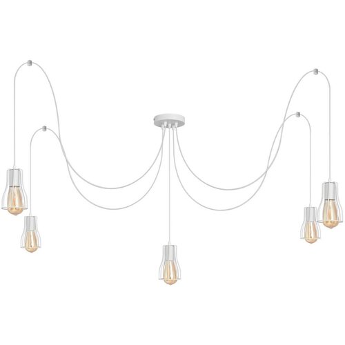  Luster na sajli TUBE LONG 5xE27/10W/230V bela Cene