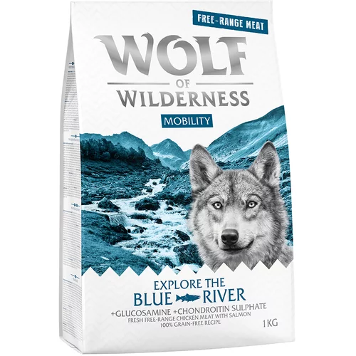 Wolf of Wilderness 2 x 1 kg suha hrana po posebni ceni! Mobility Explore the Blue River - piščanec iz proste reje & losos