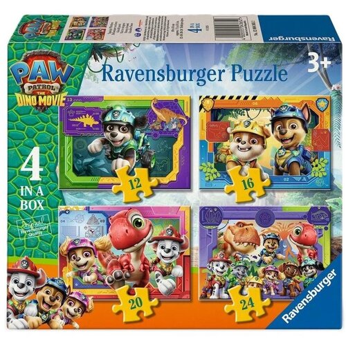 Paw Patrol Ravensburger puzzle Dino Movie 4 u 1, 12 do 24 dijela Slike