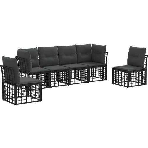  Set vanjskih sofa Crna Poliester - Crna bez stola Cijene