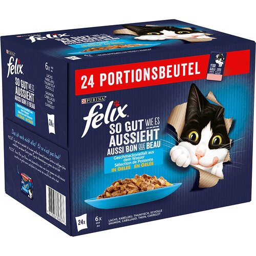 Felix Fantastic &amp;quot;So gut wie es aussieht&amp;quot; 24 x 85 g - Ribji izbor (bakalar, losos, tuna, morski list) Slike