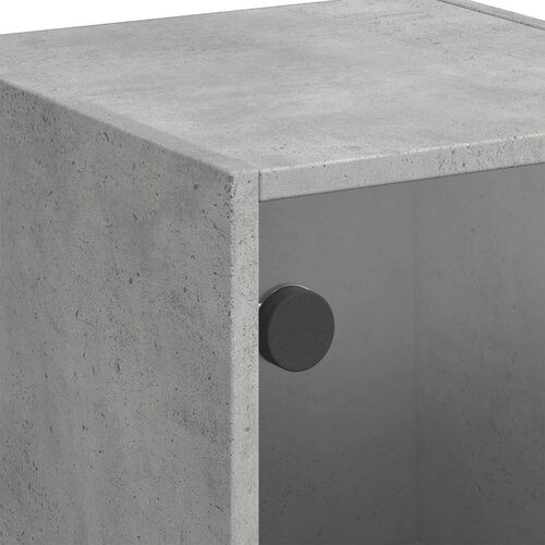  Visoka komoda sa staklenim vratima boja betona 35 x 37 x 109 cm Slike