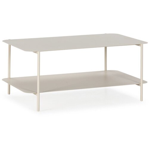 MOME Kremno bela kovinska klubska mizica 58x90 cm Beatrix &ndash; Cene