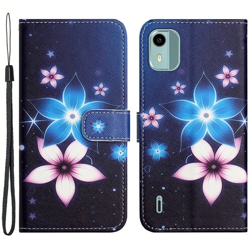 INORCO Stoječa usnjena torbica denarnica za Nokia C12 4G/C12 Pro/C12 Plus, ovitek za telefon s 3D vzorcem, (22036081) Slike