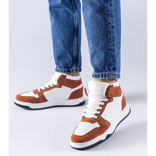 Gemre White-brown high-top sneakers Elizabeth Slike