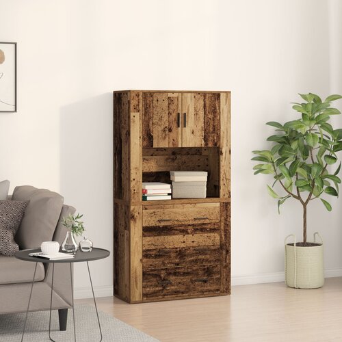 vidaXL visoka omarica iz starega lesa 80x33x150 cm iz vezanega lesa Cene