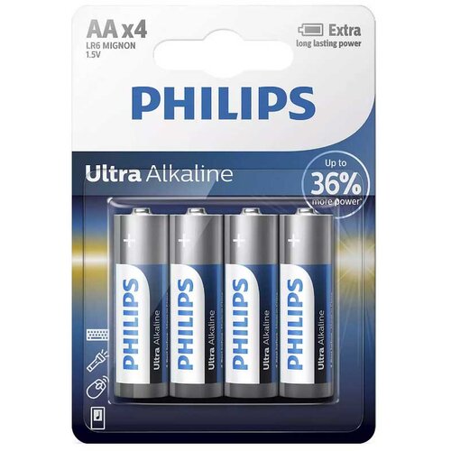  Baterija Philips Ultra Alkaline 1.5V AA LR6E4B/10 Cene