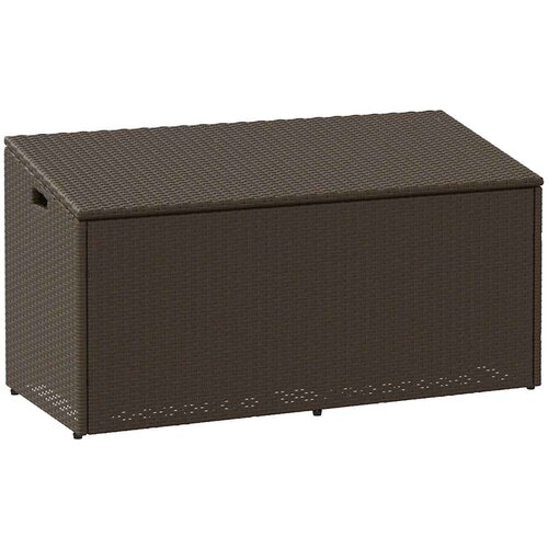 VidaXL Vrtna &amp;scaron;katla rjava 110x50x58 cm poli ratan Slike