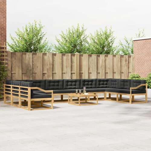  Set vanjskih sofa 11 kom. Bijela i antracit Cene