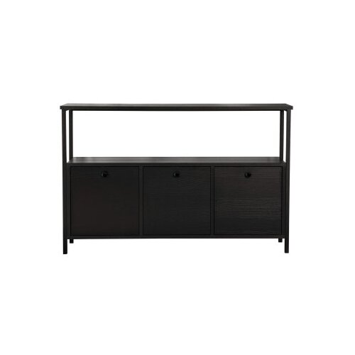 Hanah home Crni pomoćni stol u mat dekoru 29,5x120 cm Solace &amp;ndash; Slike