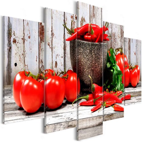  Slika - Red Vegetables (5 Parts) Wood Wide 200x100 Cijene