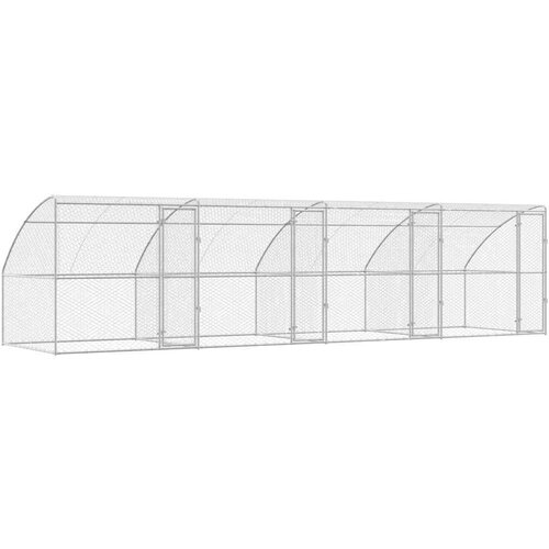  Kućica za pse s pohranom 4 pcs Srebrno 8 x 2 x 2 m Čelik Slike