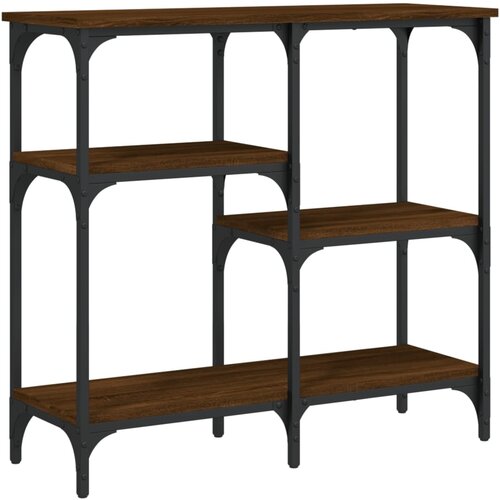 Maison Chic konzolna miza - miza ob steni rjav hrast 80x29x75 cm inženirski les, (21786232) Slike