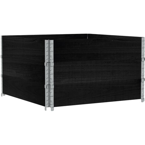  Vrtna sadilica crna 100x100 cm od masivne borovine Slike