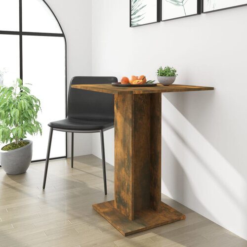 VidaXL Bistro stol boja dimljenog hrasta 60x60x75 cm konstruirano drvo Slike