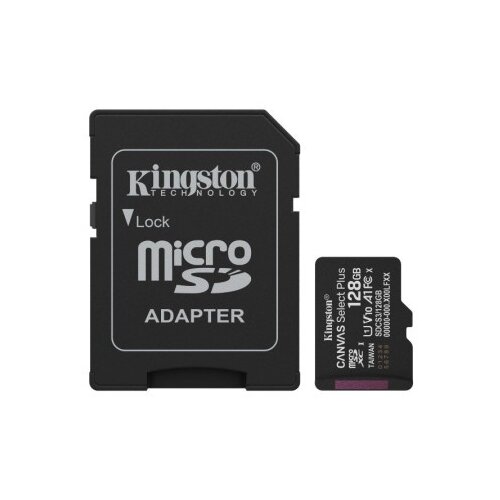 Kingston U1 V10 SDXC 128GB Canvas Select Plus G3 150R SDCS3/128GB Memorijska kartica + adapter Slike