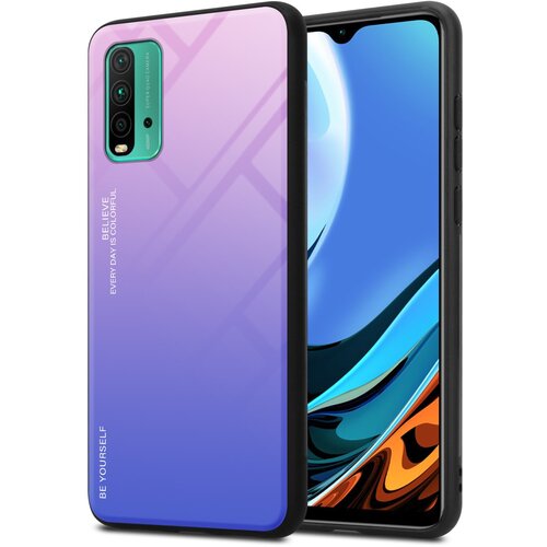  ohi&scaron;je, združljiv z xiaomi v roza - modri - dvobarvni za&scaron;čitni pokrov iz silikona tpu in hrbta iz kaljenega stekla, (20591316) Cene