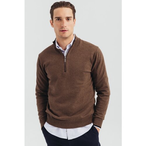 Legendww muski braon half zip dzemper Cene