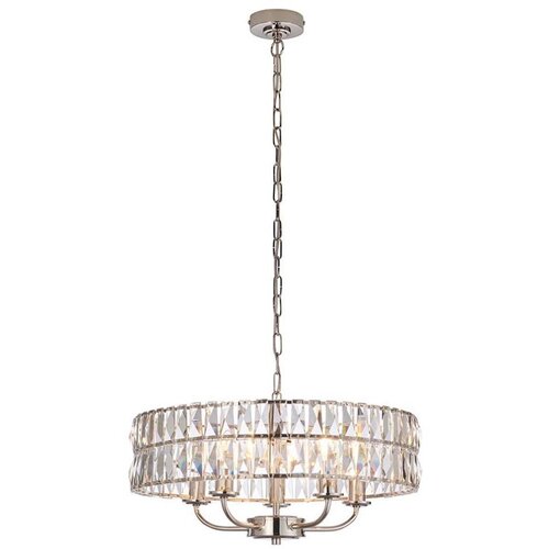  Endon 104467 - Luster na lancu CLIFTON 5xE14/6W/230V, sjajni hrom/prozirno staklo Cene