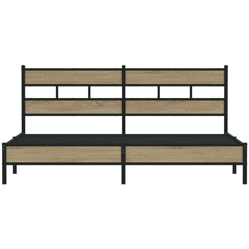 VidaXL metalni okvir kreveta bez madraca boja hrasta sonome 180x200 cm Slike